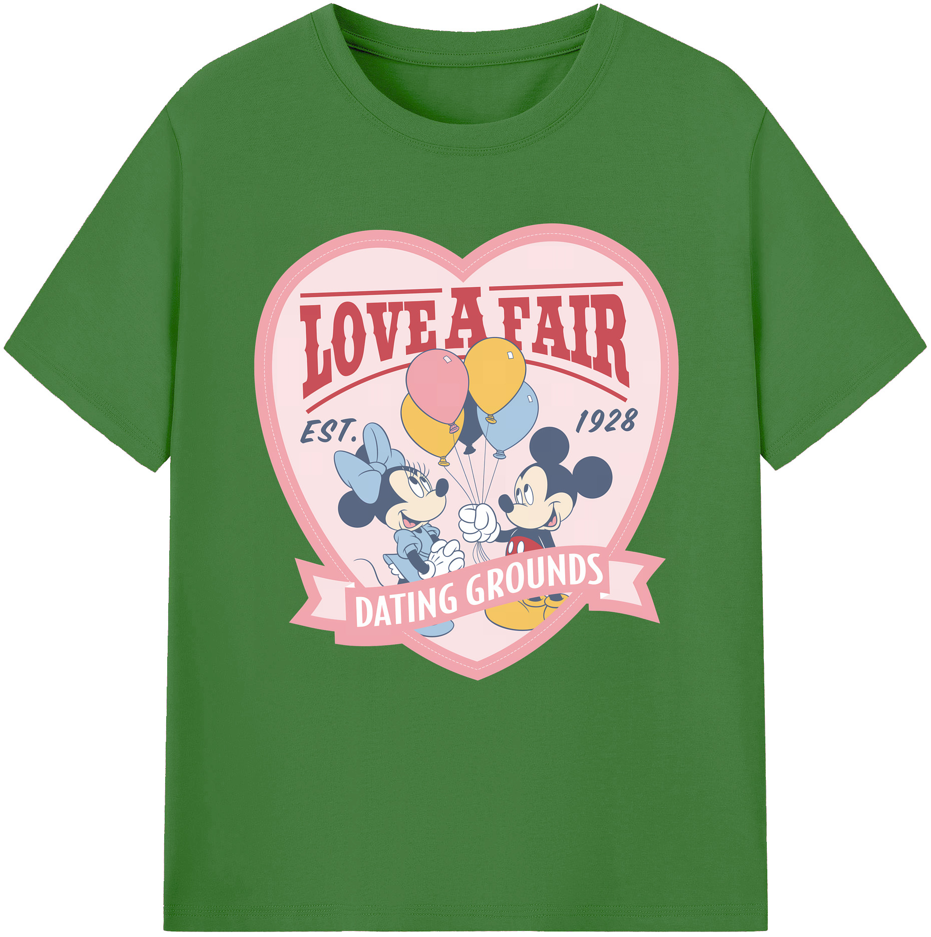 （画像用） ミッキーマウス Mickey Mouse レディースカジュアルプリントTシャツ（綿100％）
